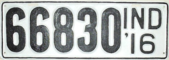 1916 License Plate
