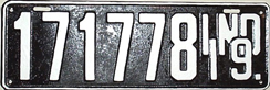 1919 License Plate