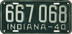 1940 License Plate