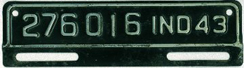 1943 License Plate