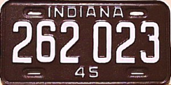 1945 License Plate