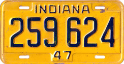 1947 License Plate