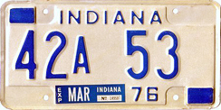 1975 License Plate