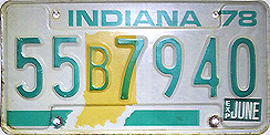 1977 License Plate