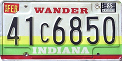 1984-1986 License Plate