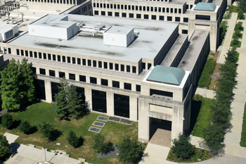 Aerial photo of government building