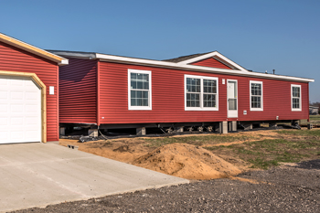 Red manufactured home
