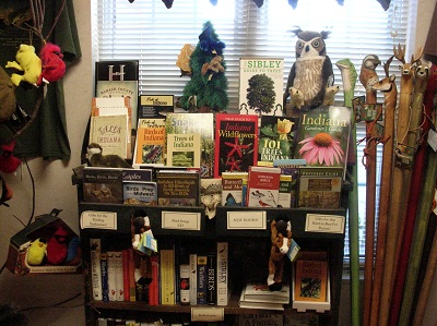 Some books for sale at the Otter Run Gift Shop