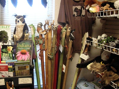 Some outdoor items for sale at the Otter Run Gift Shop