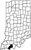 Spencer County locator map