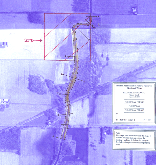 IDNR Floodplain Analysis and Regulatory Assessment (FARA) Letter Floodway Map