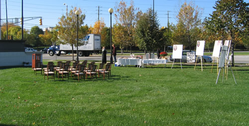 The Calvin Fletcher Historical Marker dedication ceremony took place on October 7, 2006.