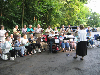 Gathering Music,' a group of local singers, provided entertainment for the dedication.