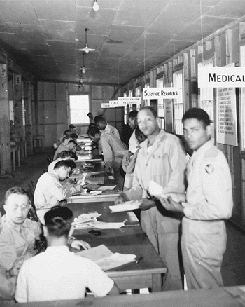 Registration at Freeman Fiels, 1944