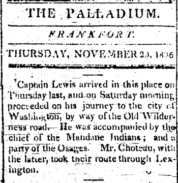 Frankfort (KY.) The Palladium, November 20, 1806