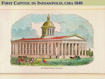 First Capitol in Indianapolis, Cira 1840