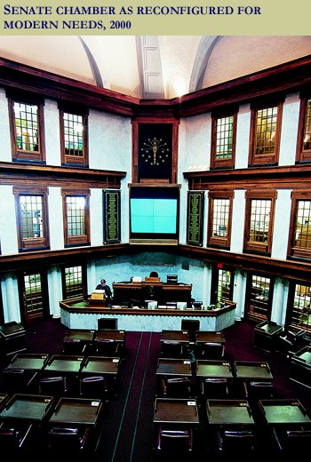 Senate Chamber as reconfigured for modern needs, 2000