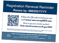 Example of a registration renewal postcard 