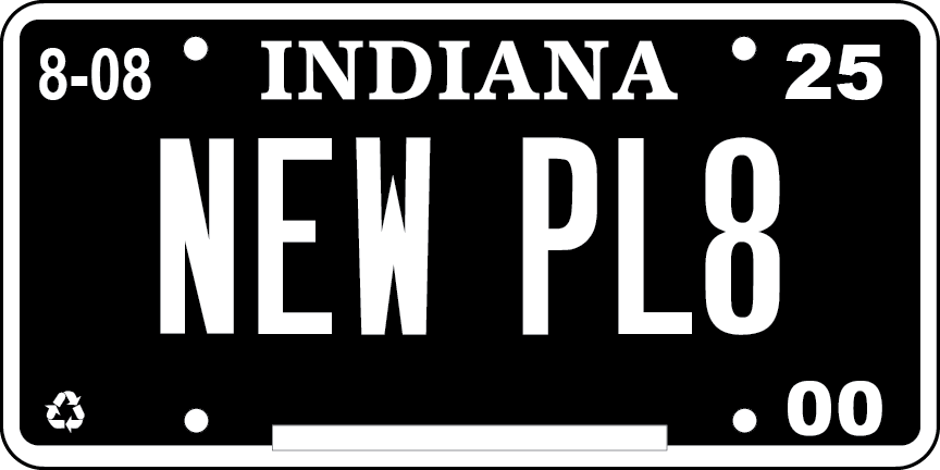 Indiana's Blackout license plate