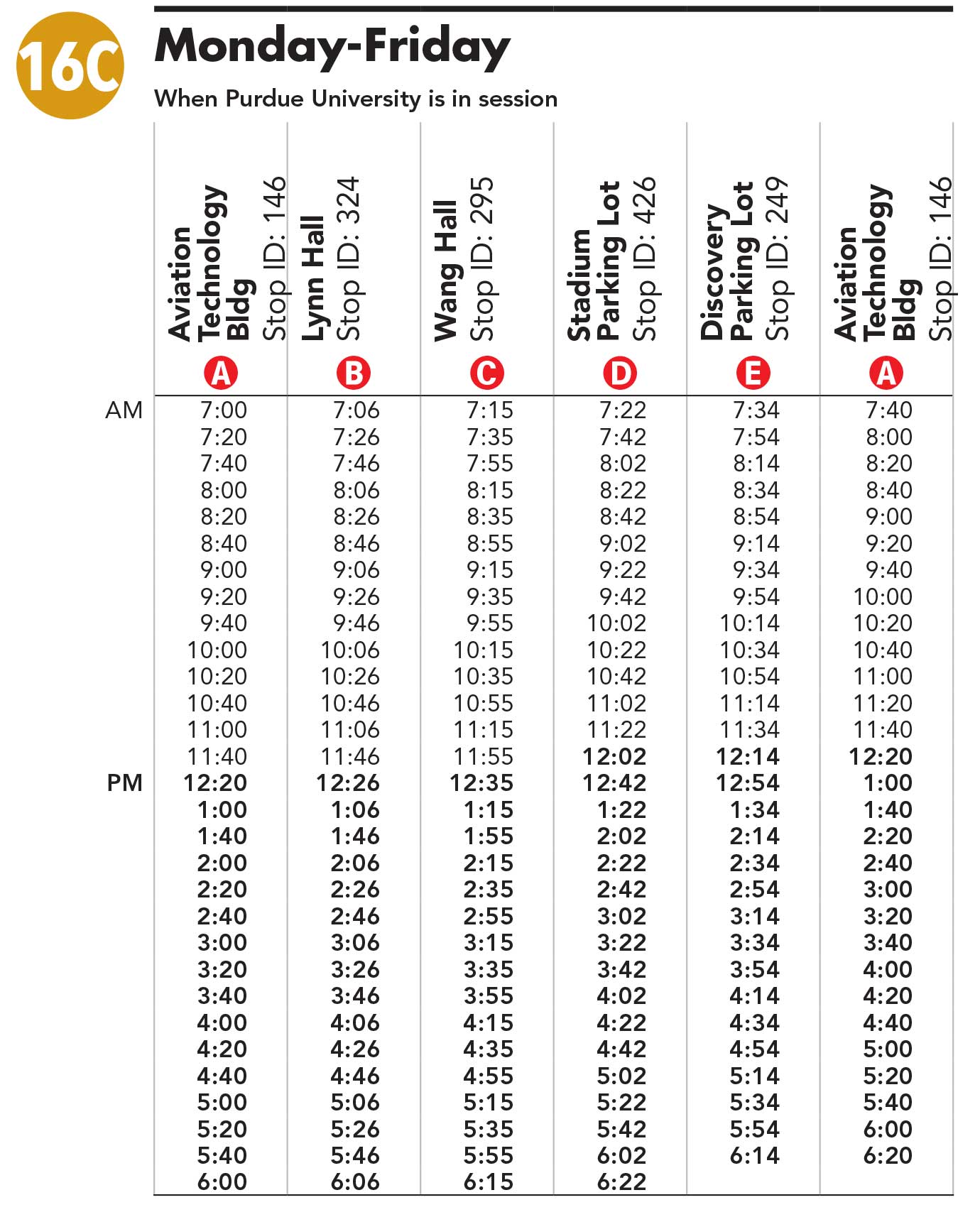 Schedule