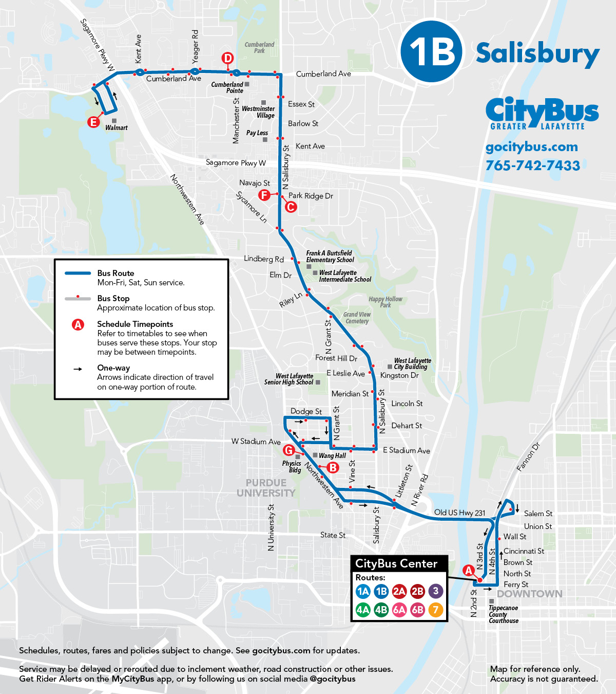 CityBus of Greater Lafayette: 1B Salisbury