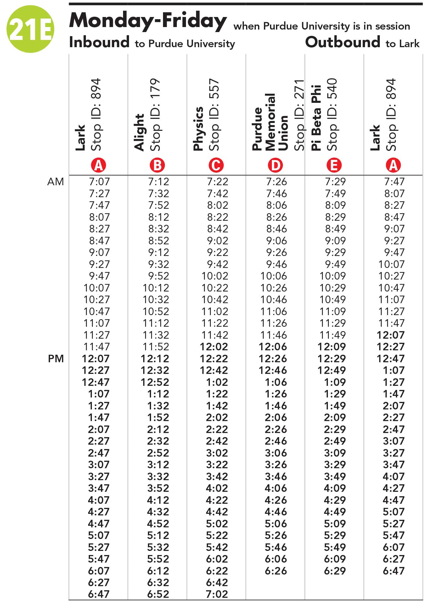 Schedule