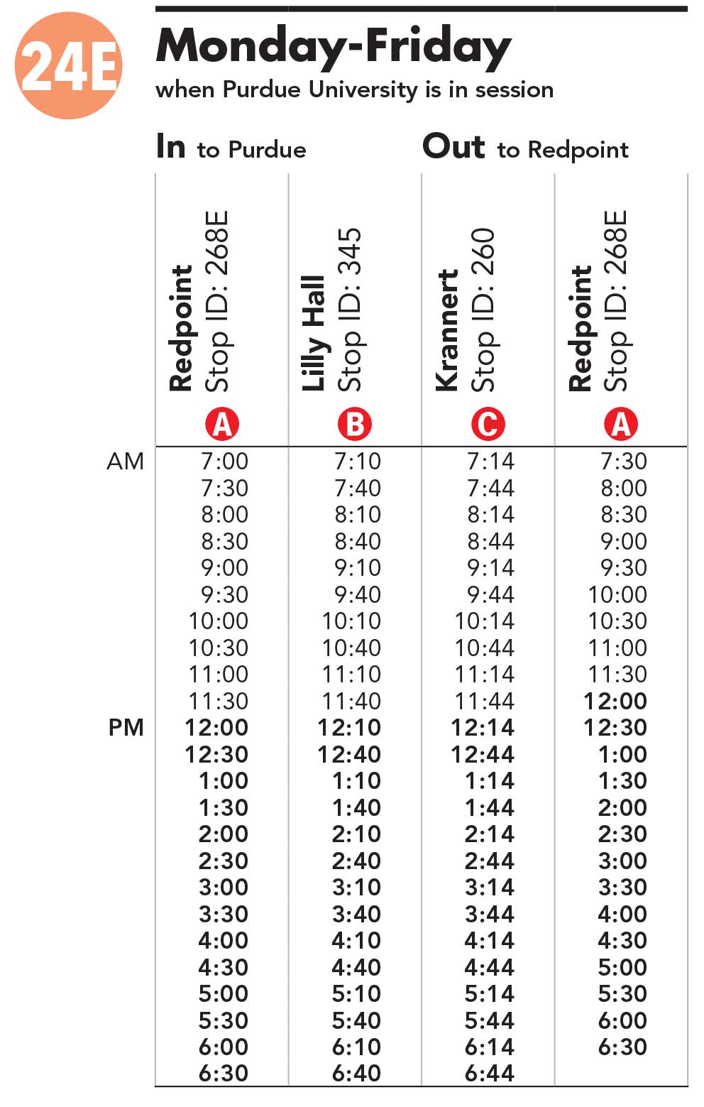 Schedule