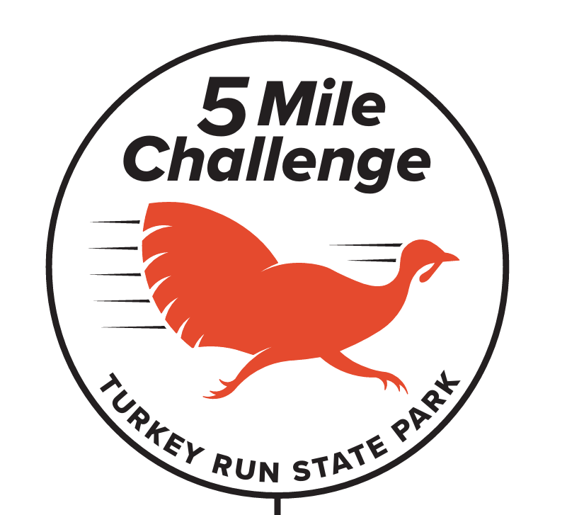 5 mile challenge at Turkey Run State Park logo