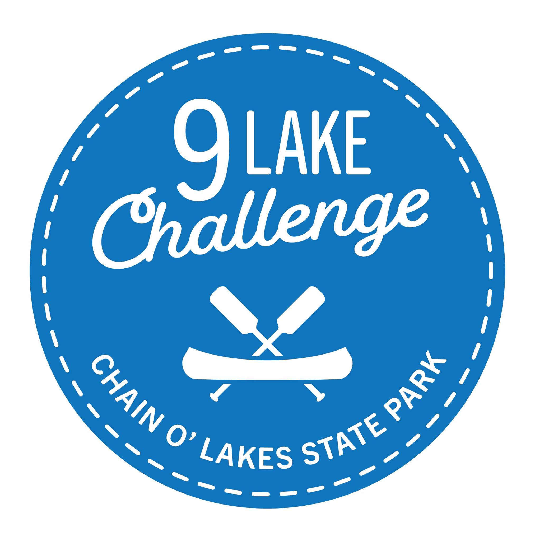 9 lake challenge at Chain O' Lakes State Park logo