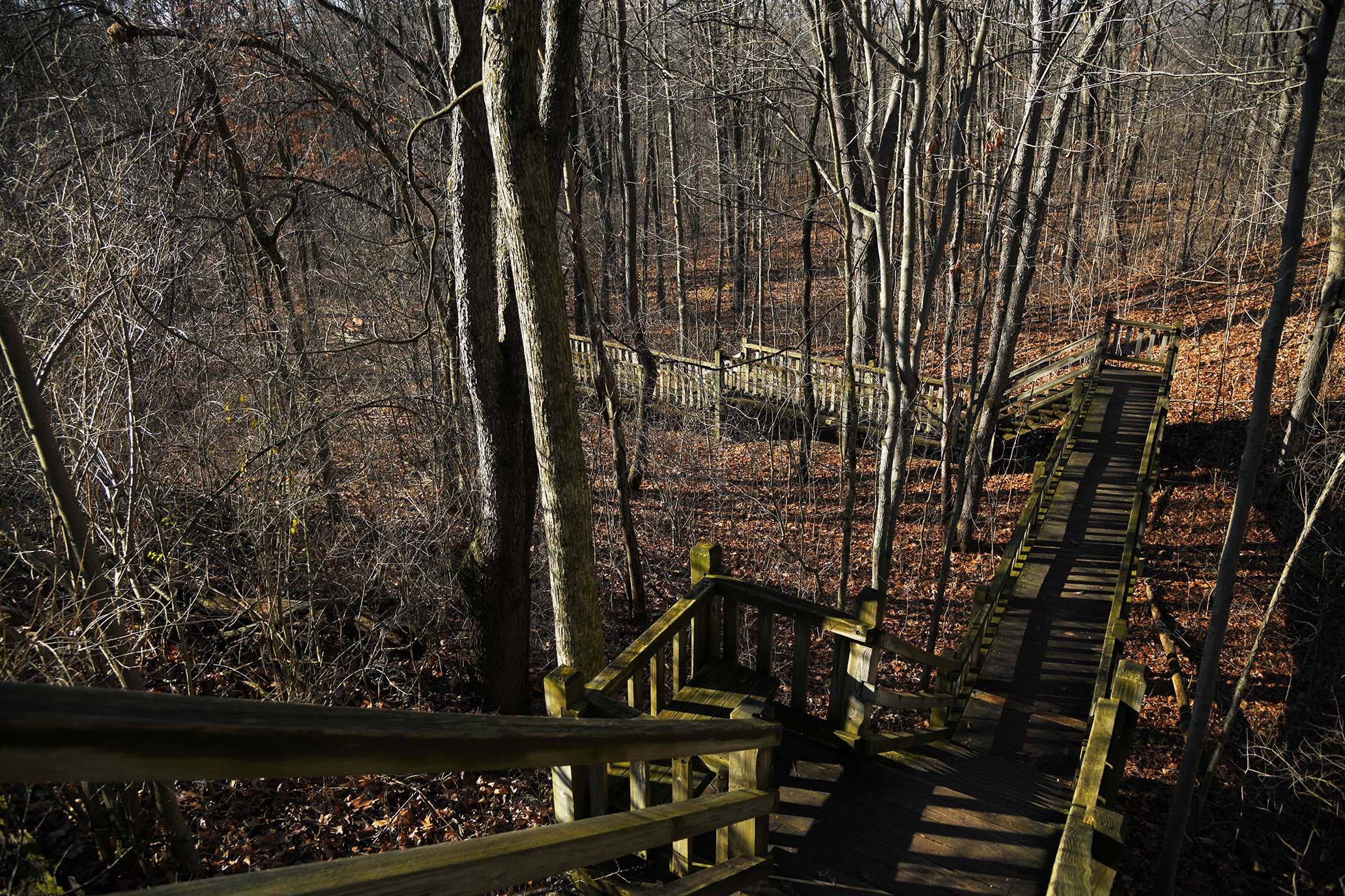 View from above of stairs at Hell's Point