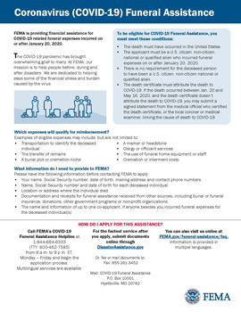 FEMA Funeral Assistance Flyer