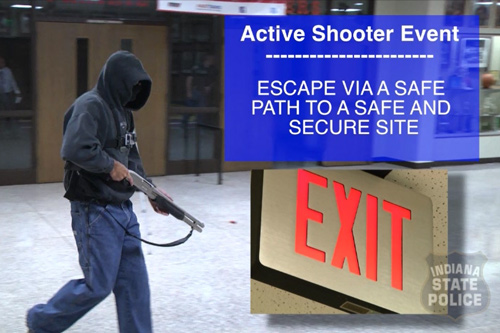 Active shooter in school scenario as part of school safety training