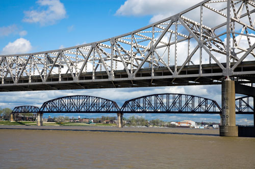 Two bridges over Ohio River