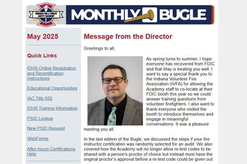 Screenshot of Bugle email