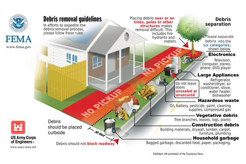 FEMA debris removal guidelines infographic