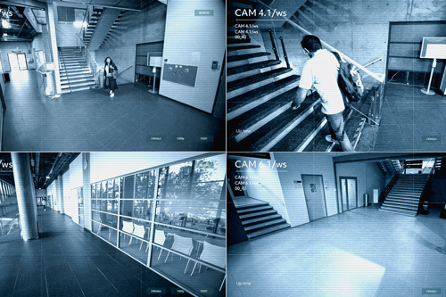School security cameras feed footage
