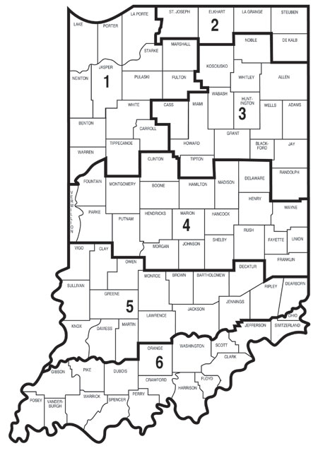 Indiana Dnr District Map Dnr: Fish & Wildlife: Fisheries Biologists