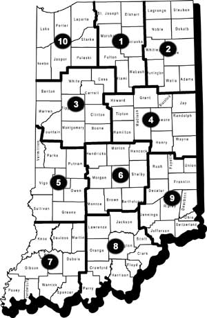 Indiana Dnr District Map Dnr: Law Enforcement: Indiana Dnr Law Enforcement News
