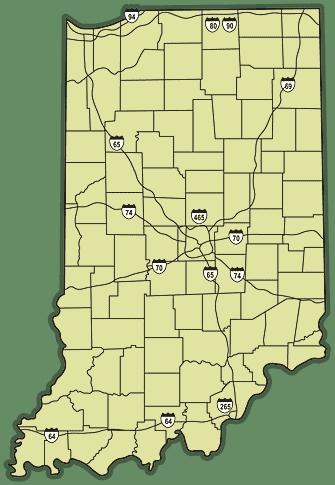 Indiana Map State Parks DNR: Map of Locations