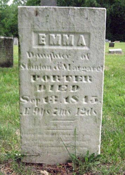 Emma Porter headstone