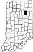 Huntington County locator map