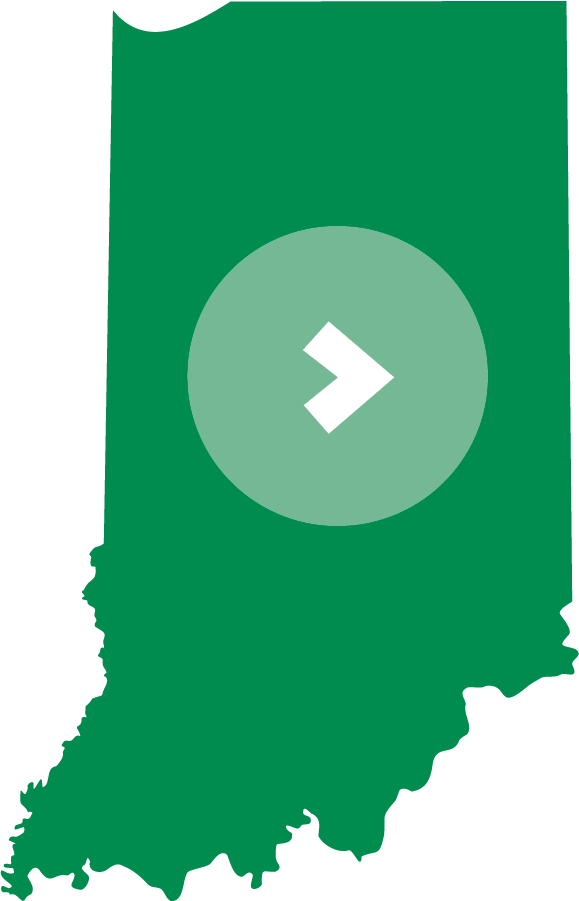 State Silhouette with arrow pointing to the right in the middle. 