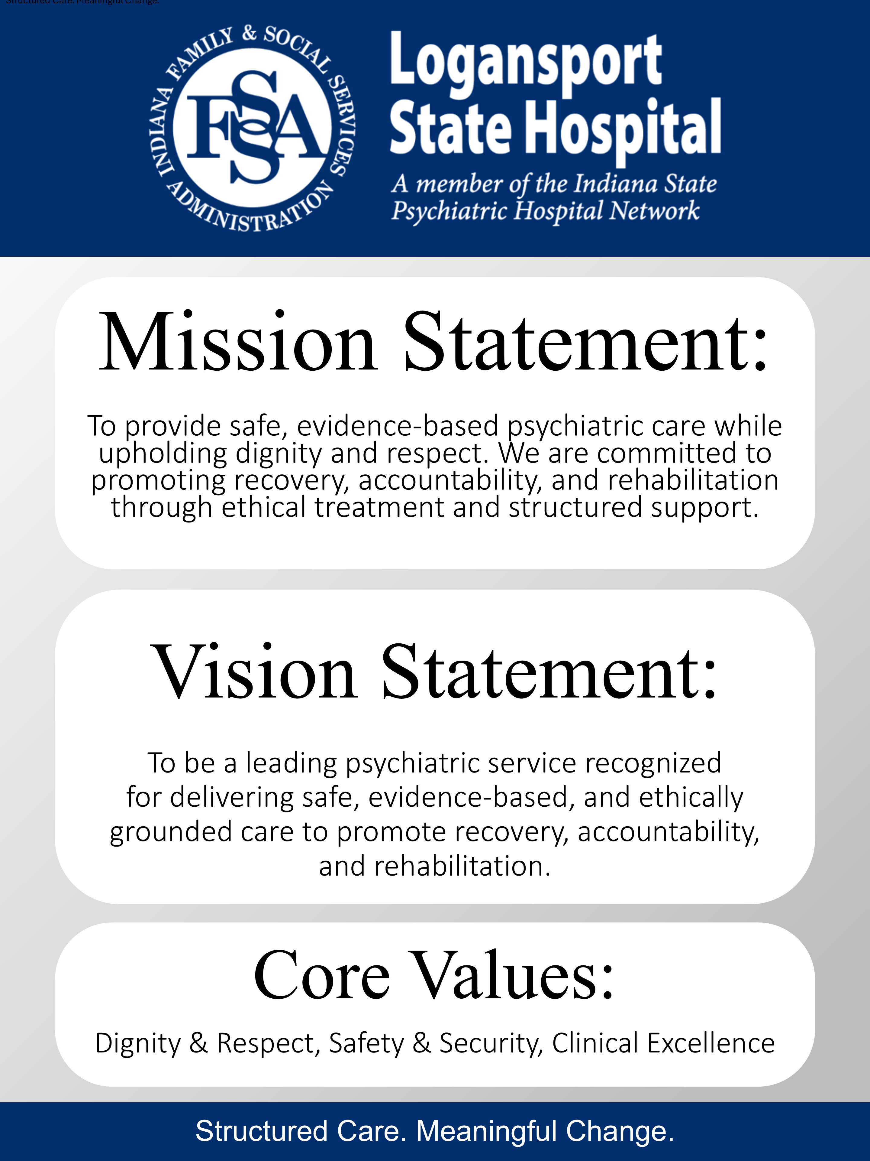 the mission values and vision of Logansport