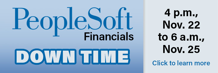 PeopleSoft Financials - Down Time