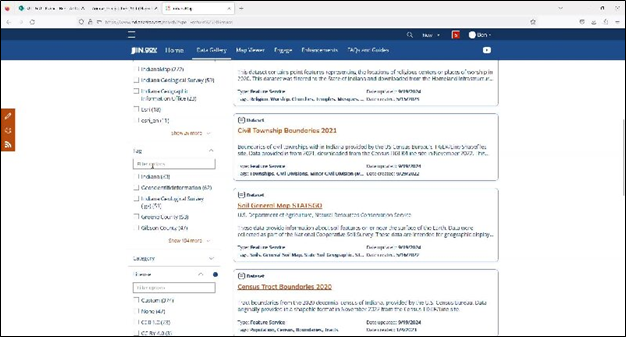 Data Gallery Video Image 1 A video showcasing how to navigate the IndianaMap site