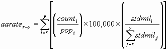 Formula for Age-Adjusted Rate