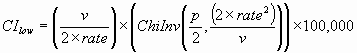 Formula for lower end of confidence interval