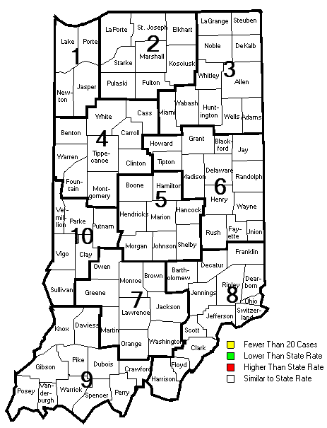 Map of Regional Incidence Rates