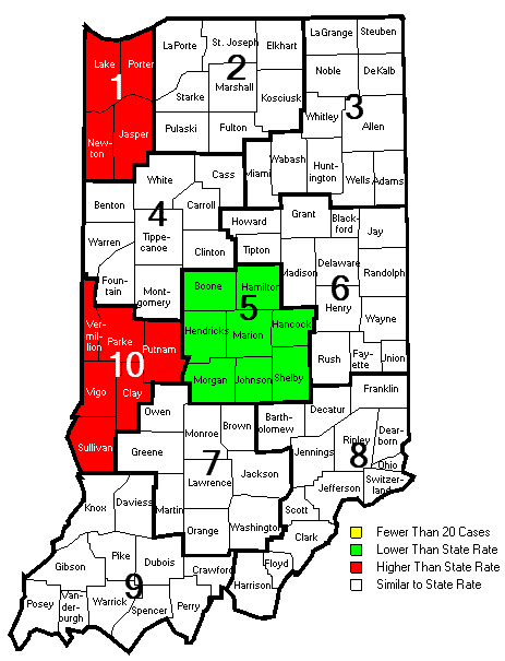 Map of Regional Mortality Rates