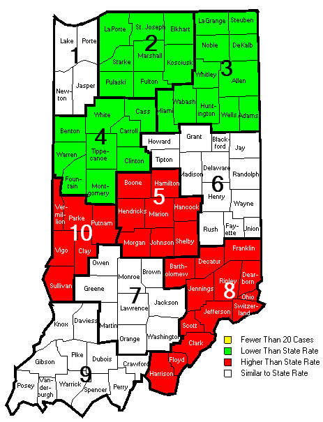 Map of Regional Mortality Rates